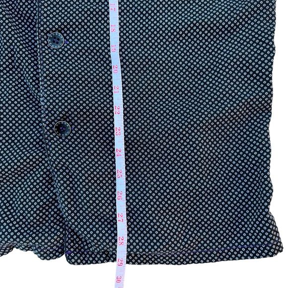 Robert Graham Men Sleepwear‎ Medium Black Abstract Pajama Top Button Up Collar - Picture 5 of 9